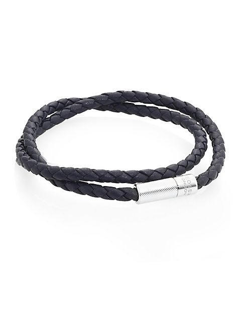 Tateossian - Sterling Silver & Leather Bracelet