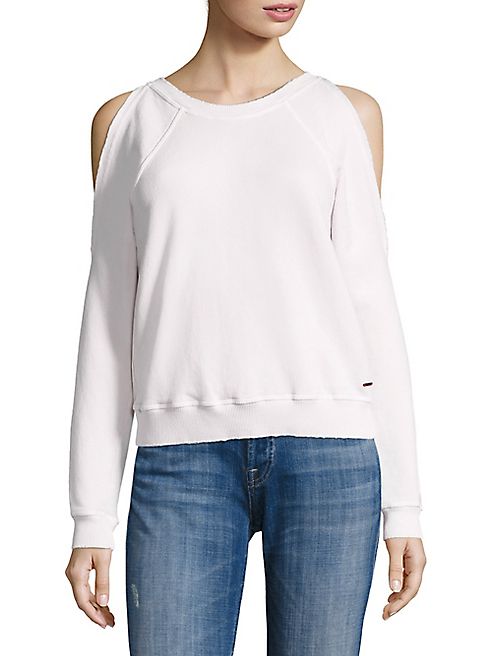 n:Philanthropy - Star Cold-Shoulder Cotton Sweatshirt