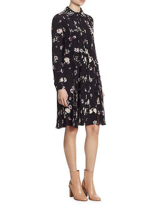 Valentino - Flowers Fall Silk Chiffon Shirtdress