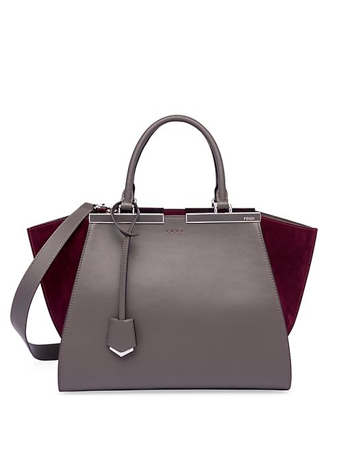 Fendi - 3 Jours Leather & Suede Shopper