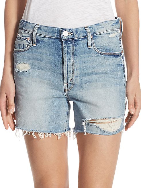 MOTHER - Proper High Rise Distressed Shorts