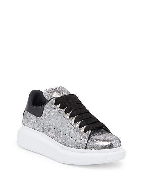 Alexander McQueen - Metallic Leather Sneakers