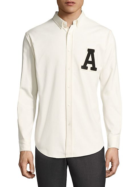 AMI - Regular-Fit Patch Work Shirt