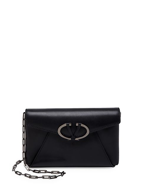 Valentino - V Rivet Leather Chain Clutch