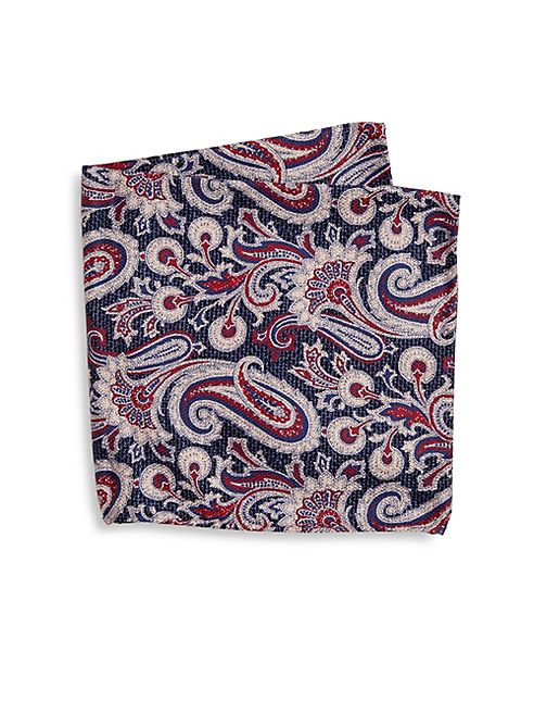 Saks Fifth Avenue Collection - Paisley Textured Pocket Square