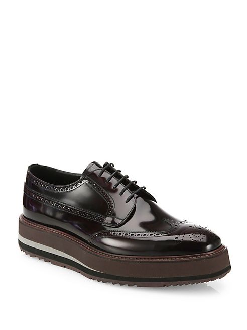 Prada - Brogue Leather Creeper Shoes