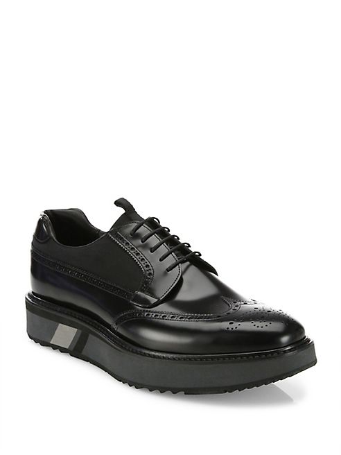 Prada - Brogue Leather Creeper Shoes