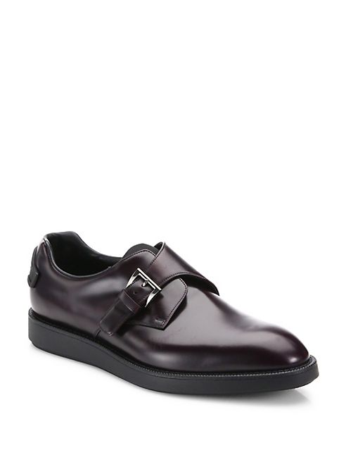 Prada - Leather Monk Strap Dress Shoes