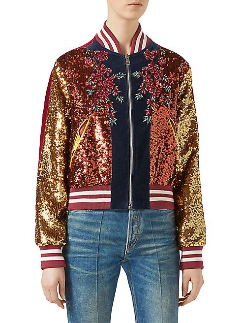 Gucci - Sequin-Embroidered Bomber Jacket