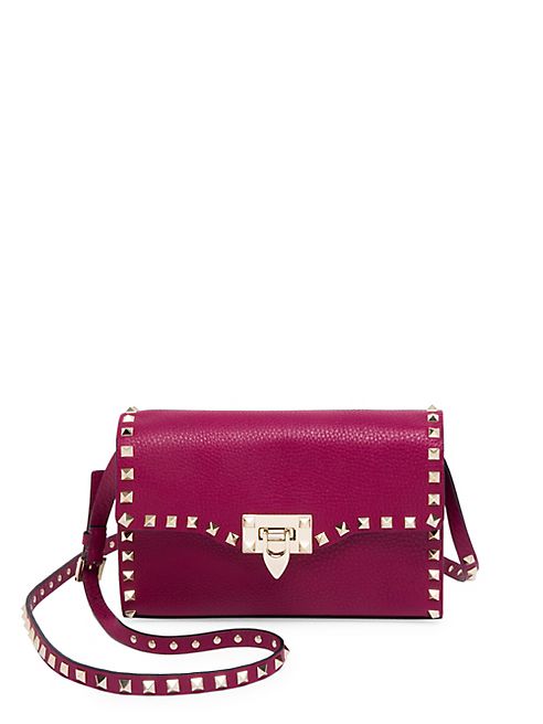 Valentino - Medium Rockstud Grained Leather Shoulder Bag