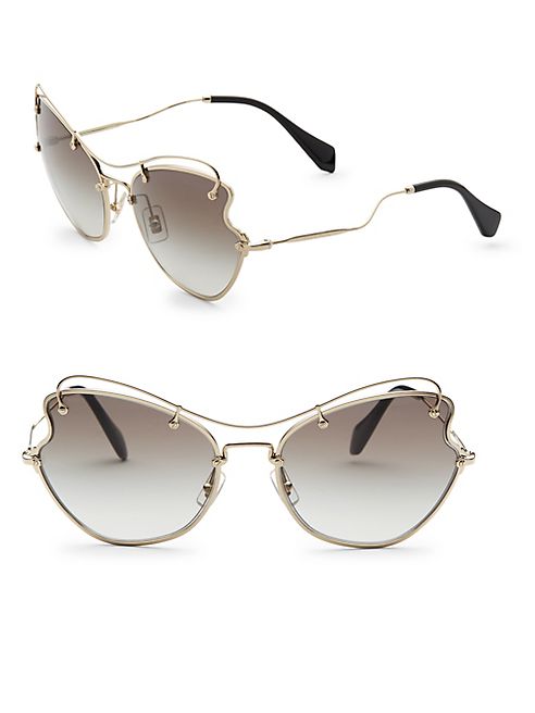 Miu Miu - 61MM Wire-Trim Sunglasses