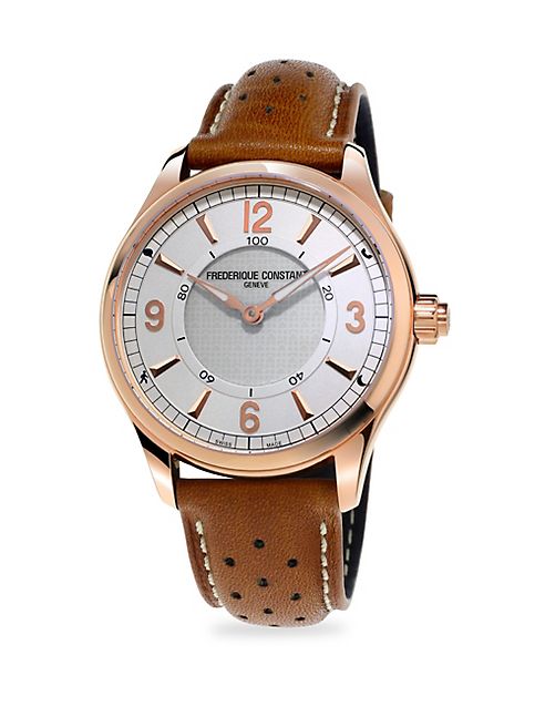 Frederique Constant - Smart Stainless Steel & Leather Strap Watch