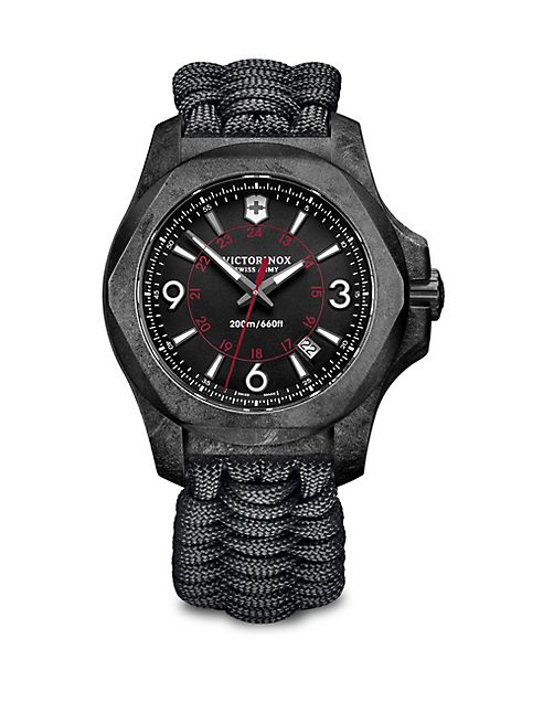 Victorinox Swiss Army - I.N.O.X. Carbon, Stainless Steel & Paracord Strap Watch