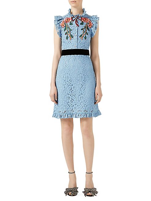 Gucci - Embroidered Cluny Lace Dress