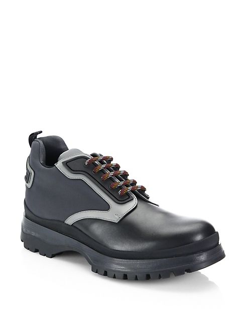 Prada - Leather & Nylon Hiking Boots