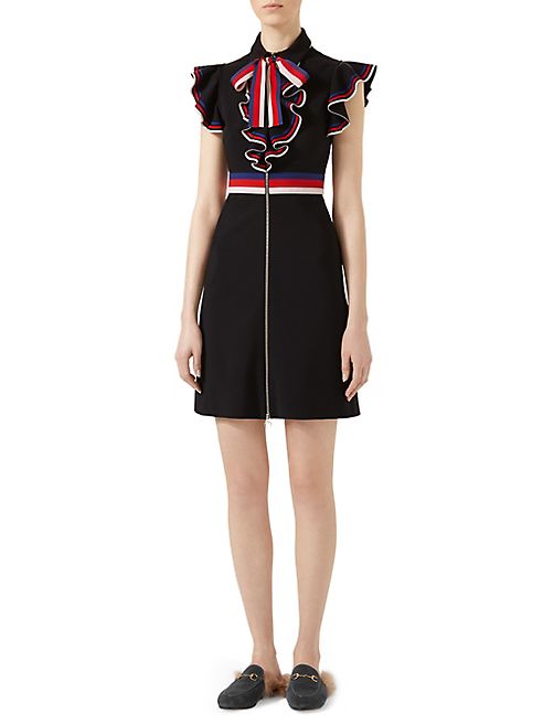 Gucci - Ruffled Zip-Front Dress