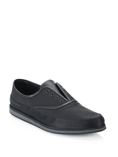 Prada - Nylon Laceless Low-Top Sneakers