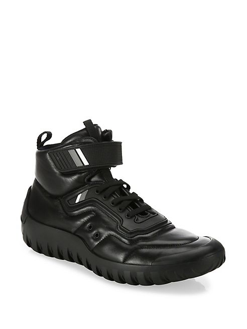 Prada - Nappa Leather High-Top Sneakers