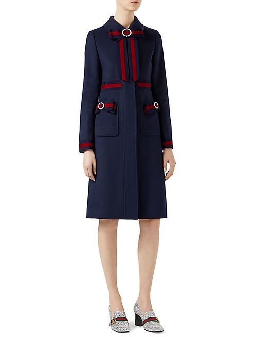 Gucci - Ribbon-Detail Wool Coat