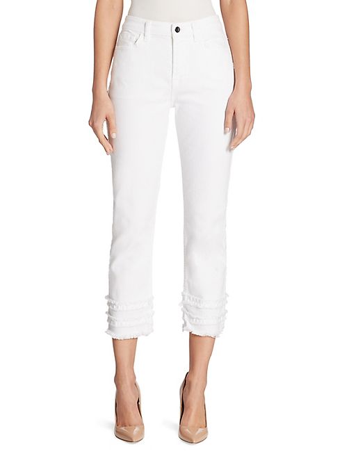 Jen7 - Frayed Cropped Skinny Jeans