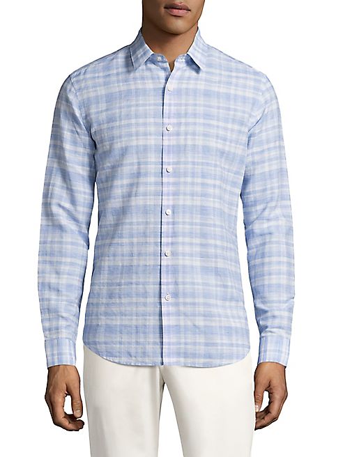 Theory - Sylvain Checkered Shirt