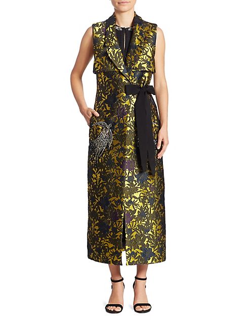 Erdem - Rian Sleeveless Beaded Coat