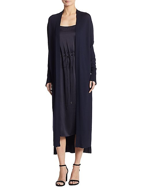 DKNY - Silk-Blend Open-Front Cardigan