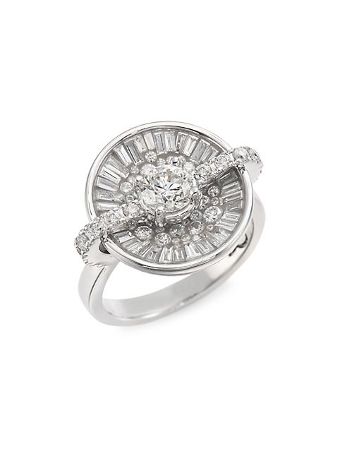 Plevé - Opus Ice Diamond & 18K White Gold Round Ring