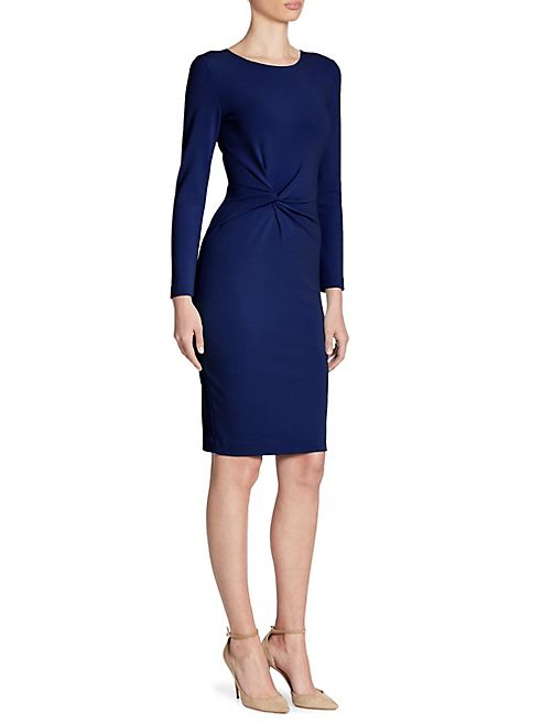 Armani Collezioni - Twist-Front Pebbled Jersey Dress