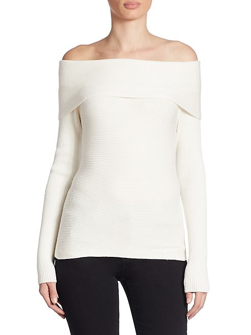 Armani Jeans - Off-The-Shoulder Wool Sweater