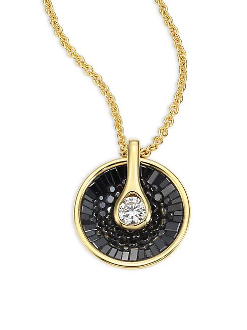 Plevé - Opus Black Diamond & 18K Yellow Gold Pendant Necklace