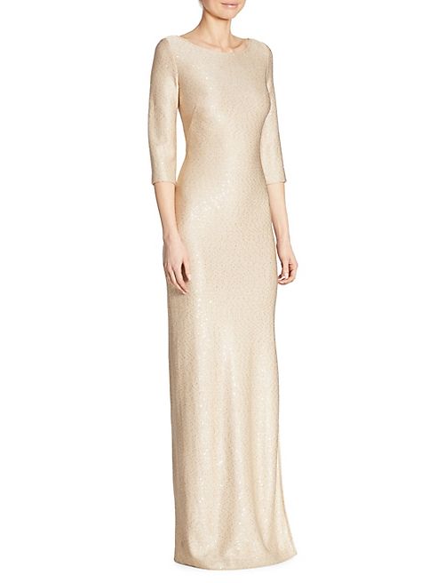 St. John - Sequin Knit Gown