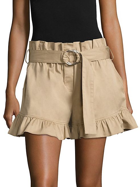 Cinq à Sept - Braxton Belted Ruffled Shorts