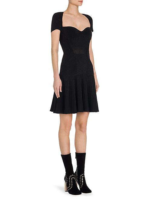 Alexander McQueen - Rib-Knit Drop-Waist Dress