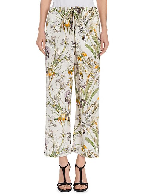 Alexander McQueen - Floral-Print Silk Pajama Pants