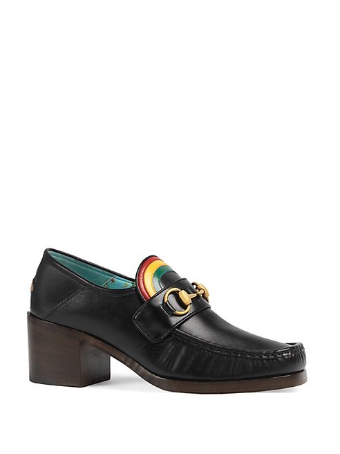 Gucci - Vegas Rainbow Leather Loafer Pumps