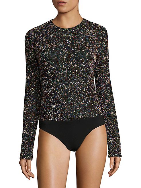 Cushnie et Ochs - Zoe Beaded Mesh Bodysuit