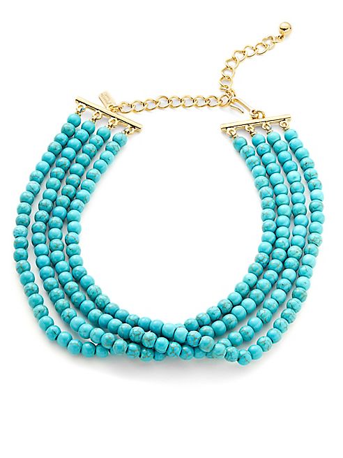 Kenneth Jay Lane - Turquoise Beaded Choker Necklace