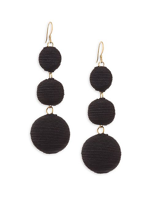 Kenneth Jay Lane - Carnival Triple Drop Earrings/Black