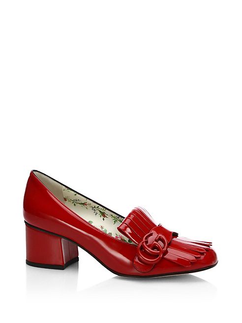 Gucci - Marmont GG Patent Leather Loafer Pumps