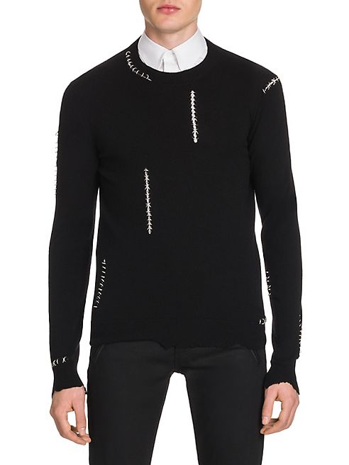 Alexander McQueen - Distressed Wool & Cashmere Sweater