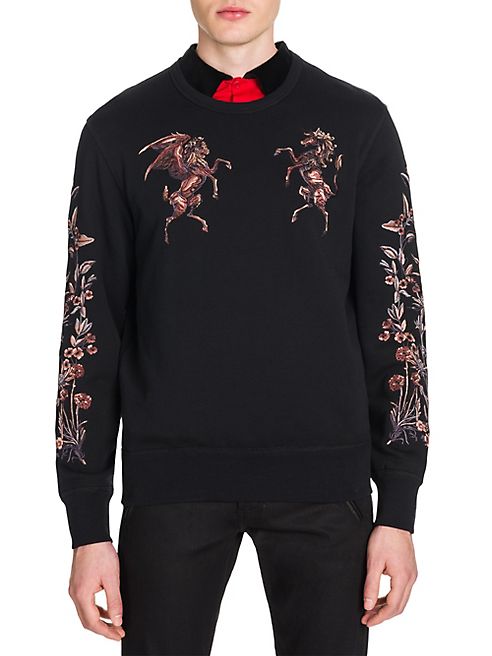 Alexander McQueen - Floral-Embroidered Sweatshirt