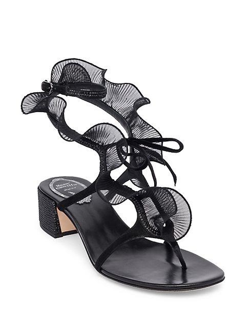 Rene Caovilla - Ruffle Trimmed Sandals