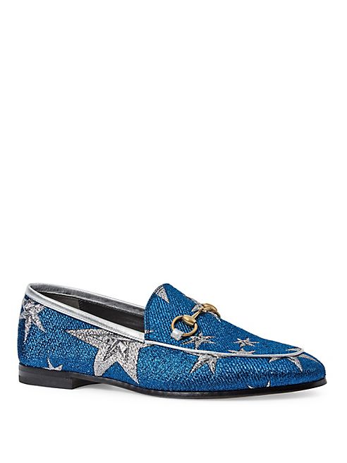 Gucci - New Jordaan Star Lurex Loafers