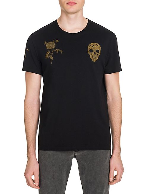 Alexander McQueen - Rose Print Cotton Tee