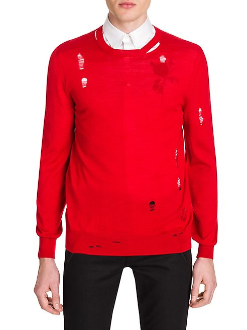 Alexander McQueen - Distressed Wool Knit Sweater