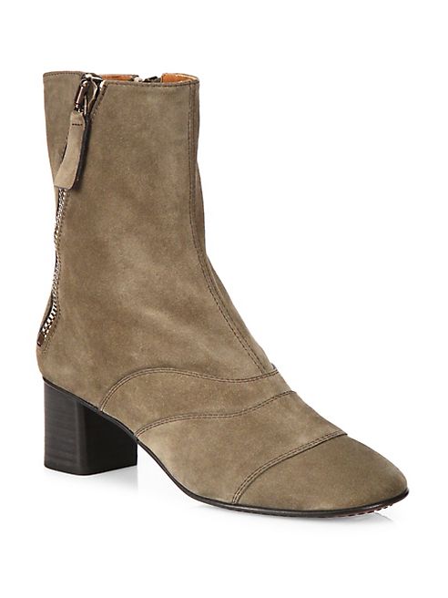 Chloé - Lexie Suede Block Heel Boots