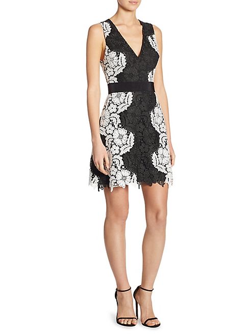 Alice + Olivia - Patrice Lace A-Line Dress