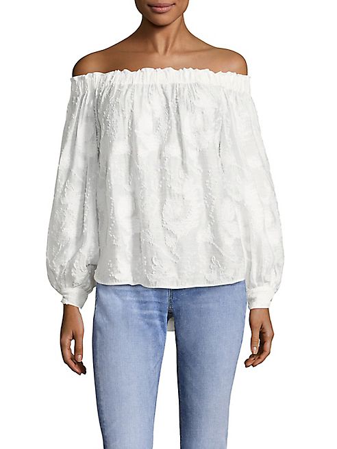 Elizabeth and James - Geneva Off-The-Shoulder Fil Coupé Top