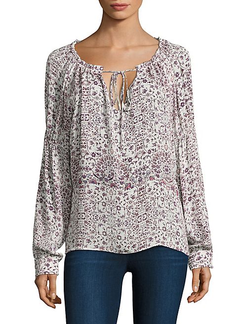 L'AGENCE - Crawford Floral Print Silk Blouse